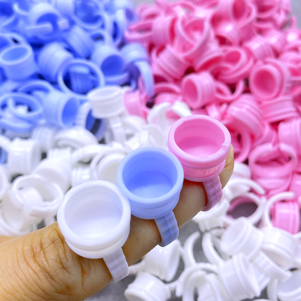 Eyelash Extension Jakarta - 100Pcs Disposable Glue Ring Cup For
