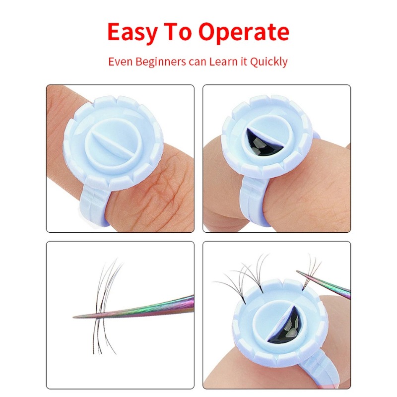 Eyelash Extension Jakarta - 100 Pcs Disposable Eyelash Glue Ring