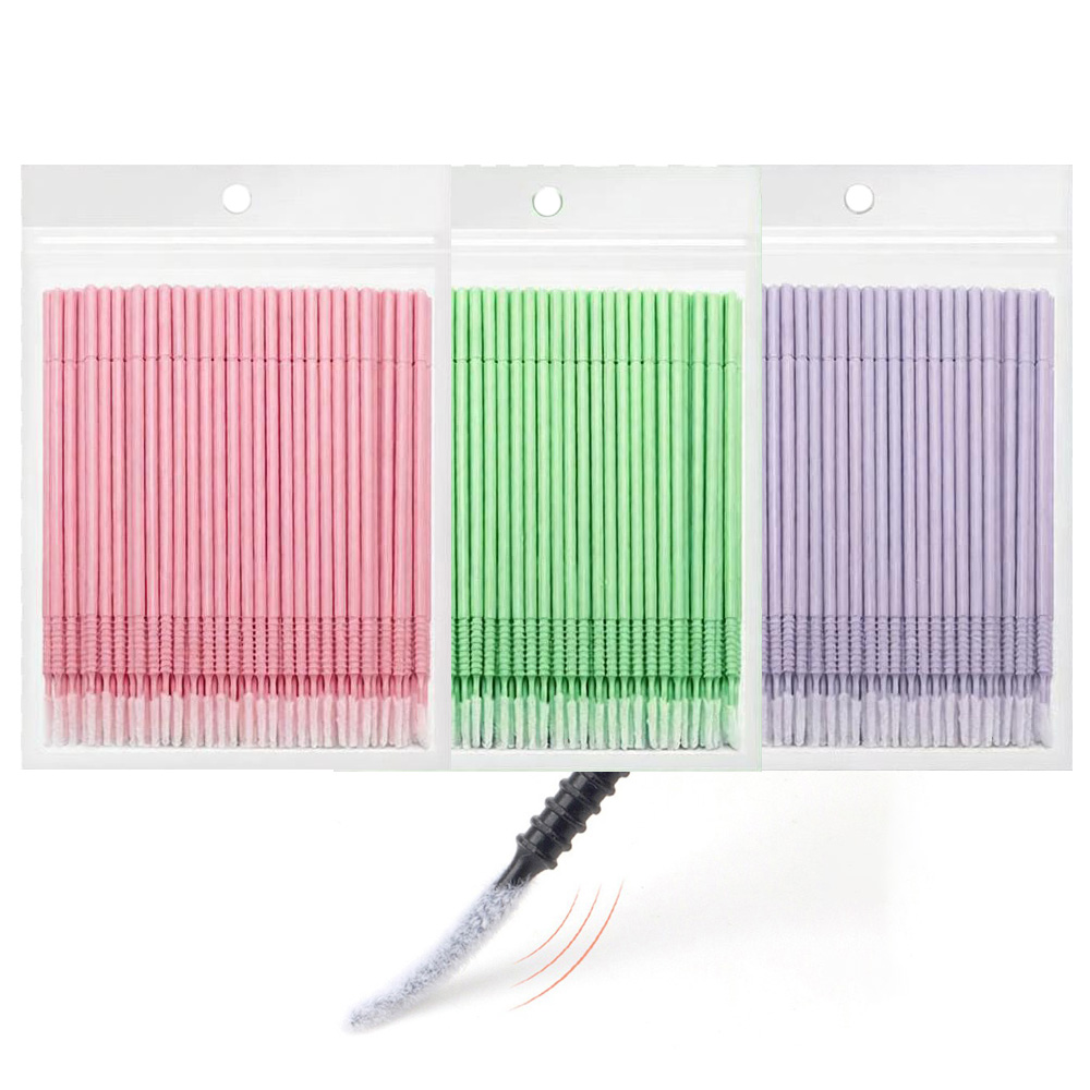 Eyelash Extension Jakarta - 500pcs Eyelash Extension Cleaning Swabs Long/Short
