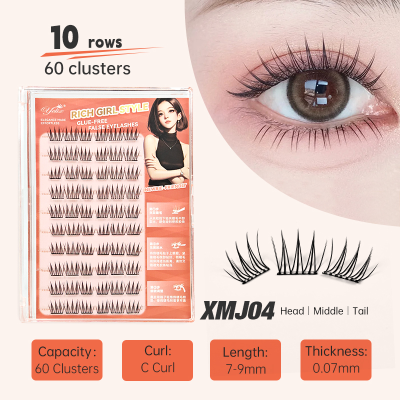 Eyelash Extension Anime - Yelix DIY Self-Adhesive Cluster Lashes 10