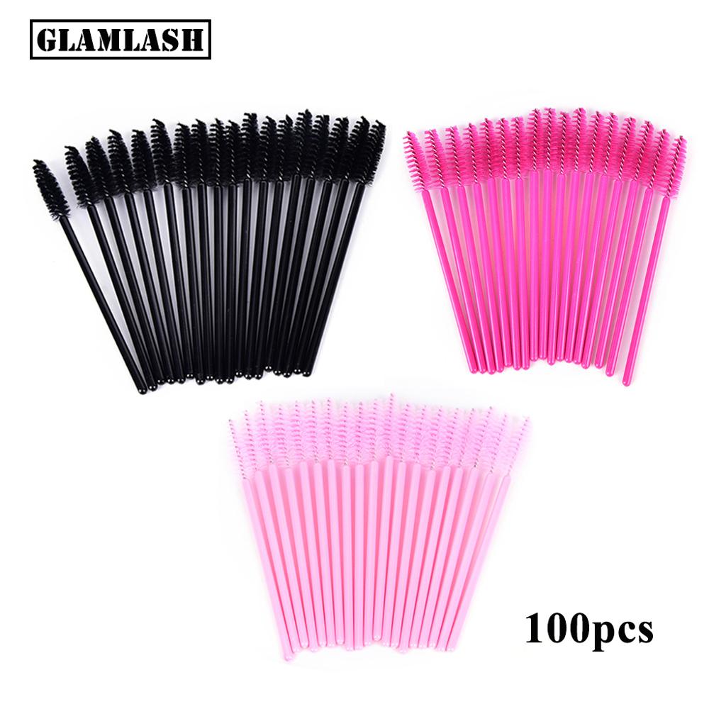 Eyelash Extension Vendor - 100Pcs Disposable Micro Eyelash Comb Brush