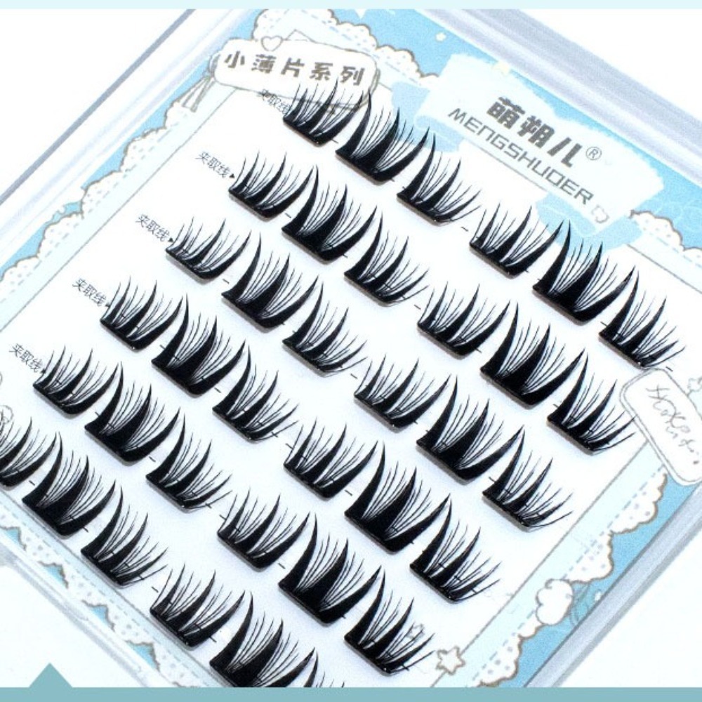 Fashion Fluffy No-Glue False E - Eyelash Extension For Men ulasan dan harga