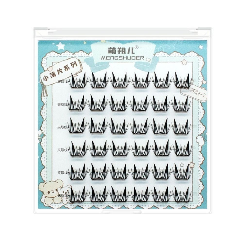 Fashion Fluffy No-Glue False E - Eyelash Extension For Men ulasan dan harga