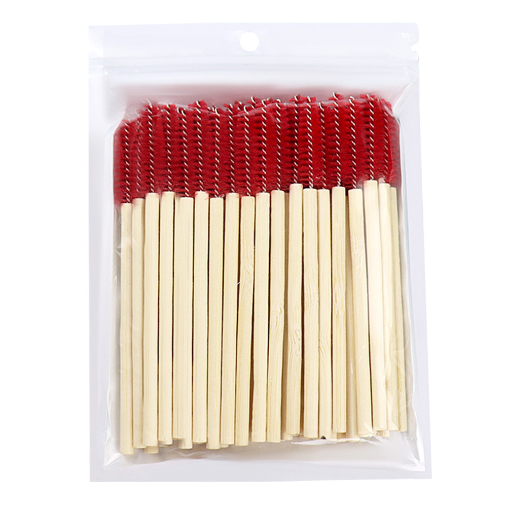 50Pcs Bamboo Handle Eyelash Br - Eyelash Extension Vendor ulasan dan harga