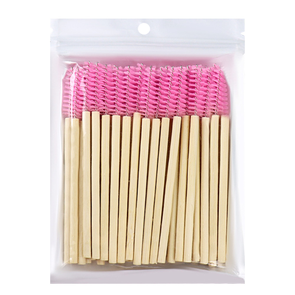 50Pcs Bamboo Handle Eyelash Br - Eyelash Extension Vendor ulasan dan harga