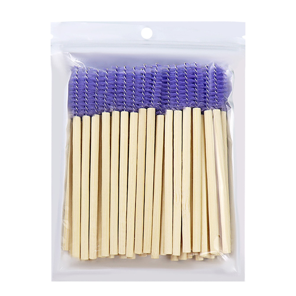 50Pcs Bamboo Handle Eyelash Br - Eyelash Extension Vendor ulasan dan harga
