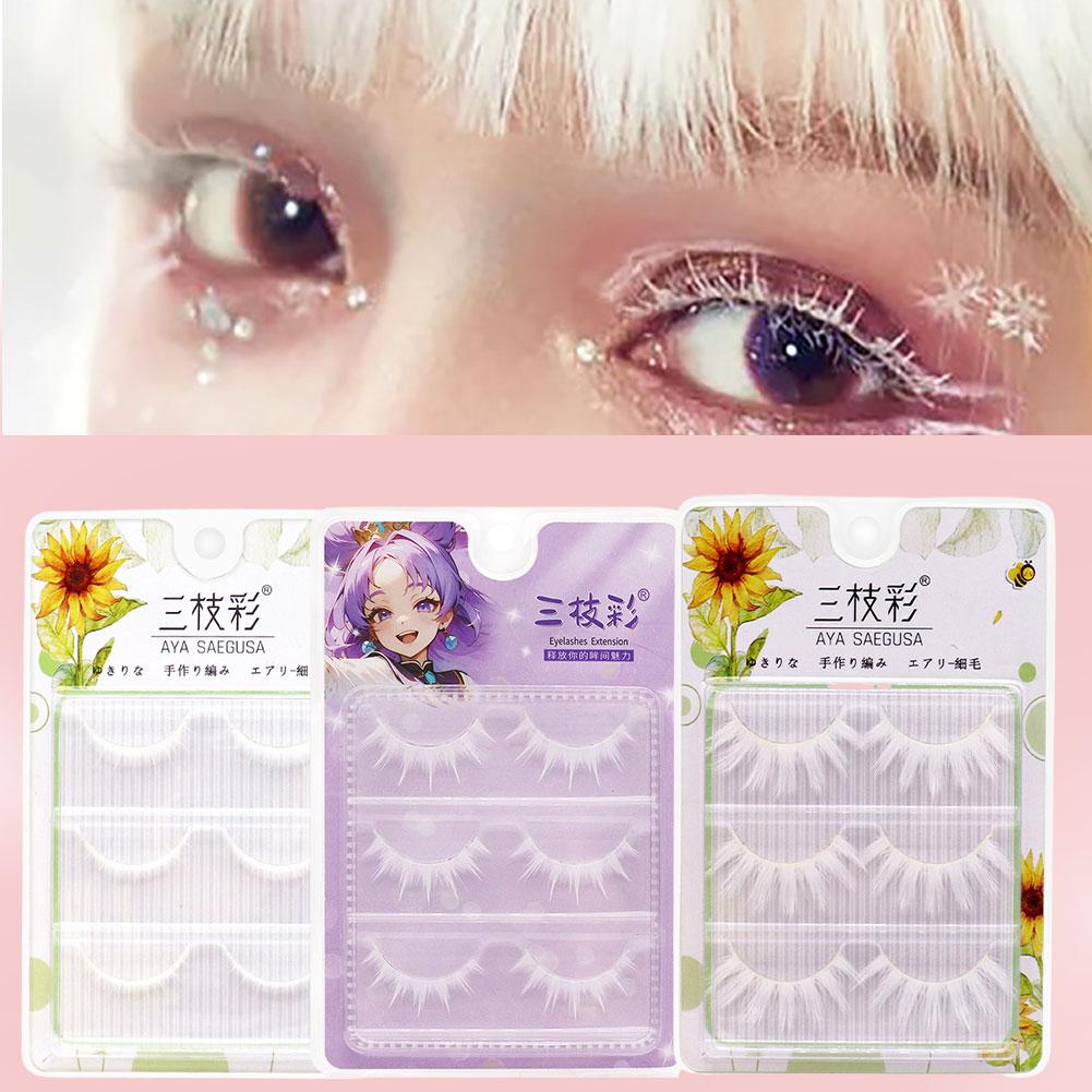 White False Eyelashes Cosplay  - Eyelash Extension Anime ulasan dan harga