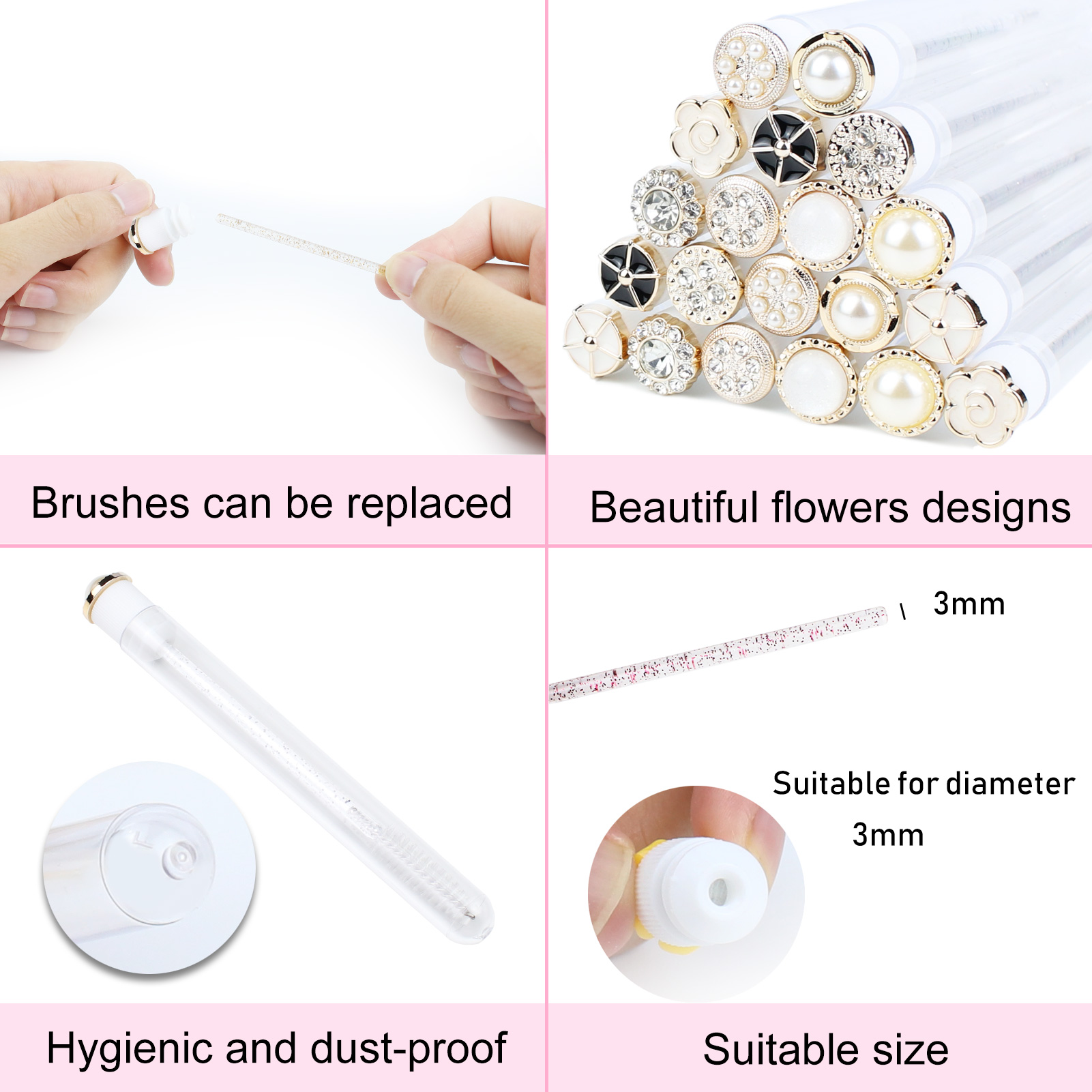 Mascara Wands Tube 20pcs Reusa - Eyelash Extension Vendor ulasan dan harga
