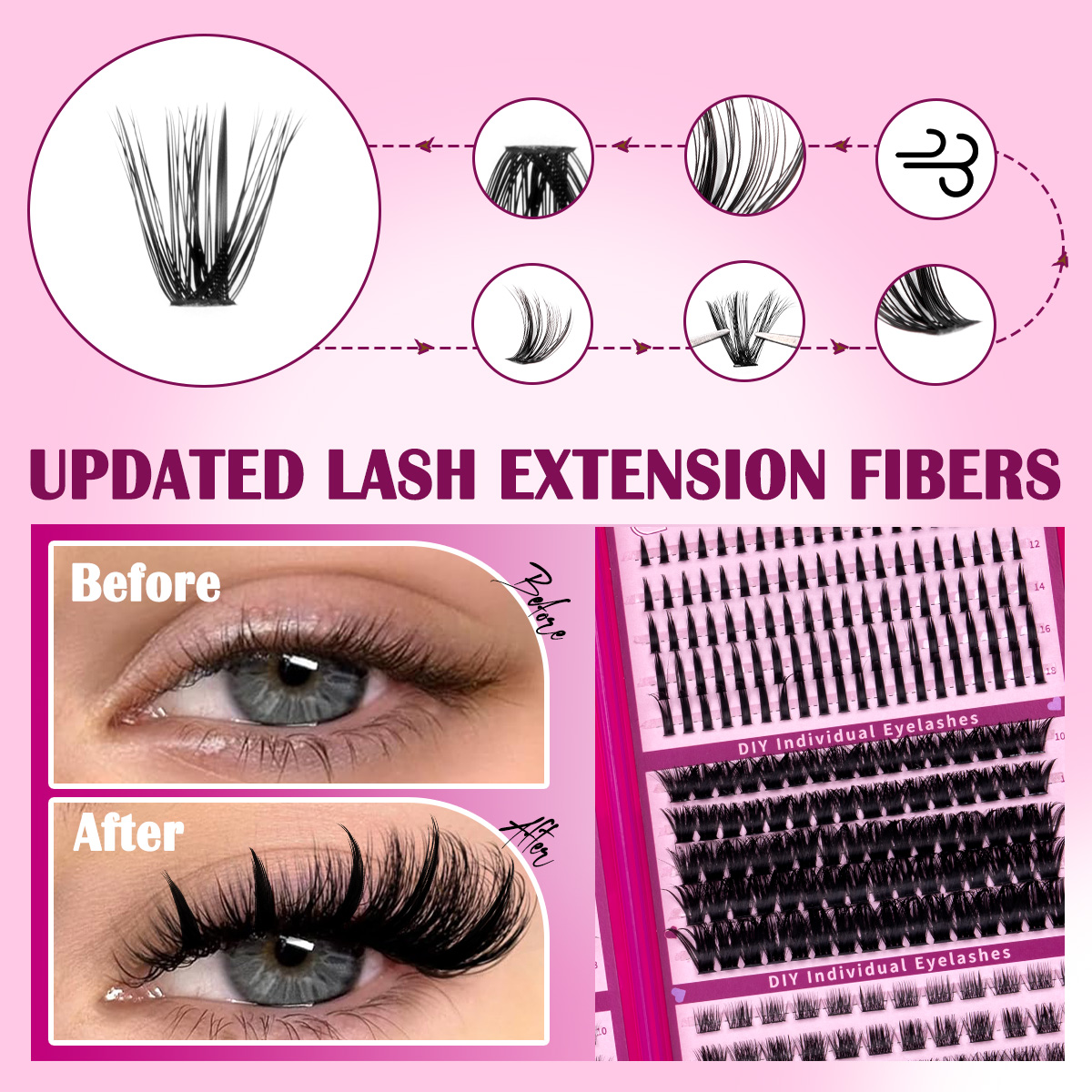 DIY Lashes Cluster Kit Large C - Eyelash Extension Equipment ulasan dan harga