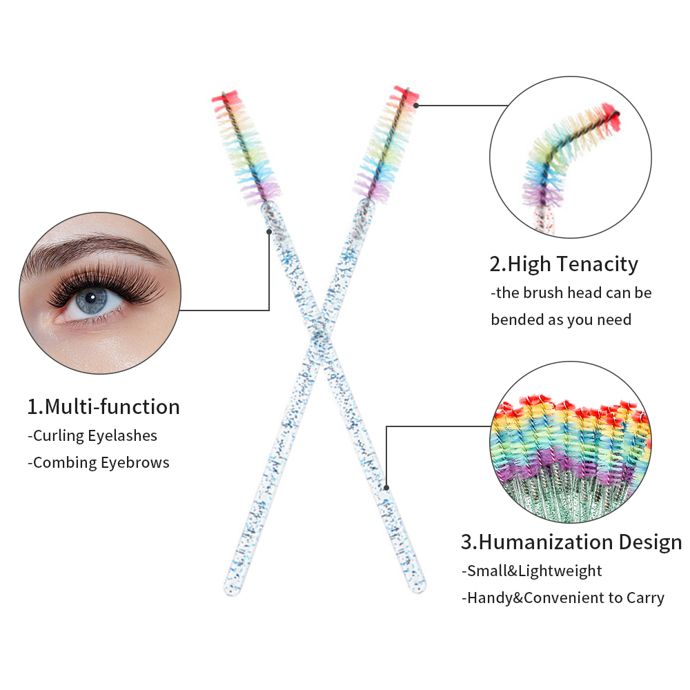 50PCS Rainbow Crystal Eyelash  - Eyelash Extension Jakarta ulasan dan harga