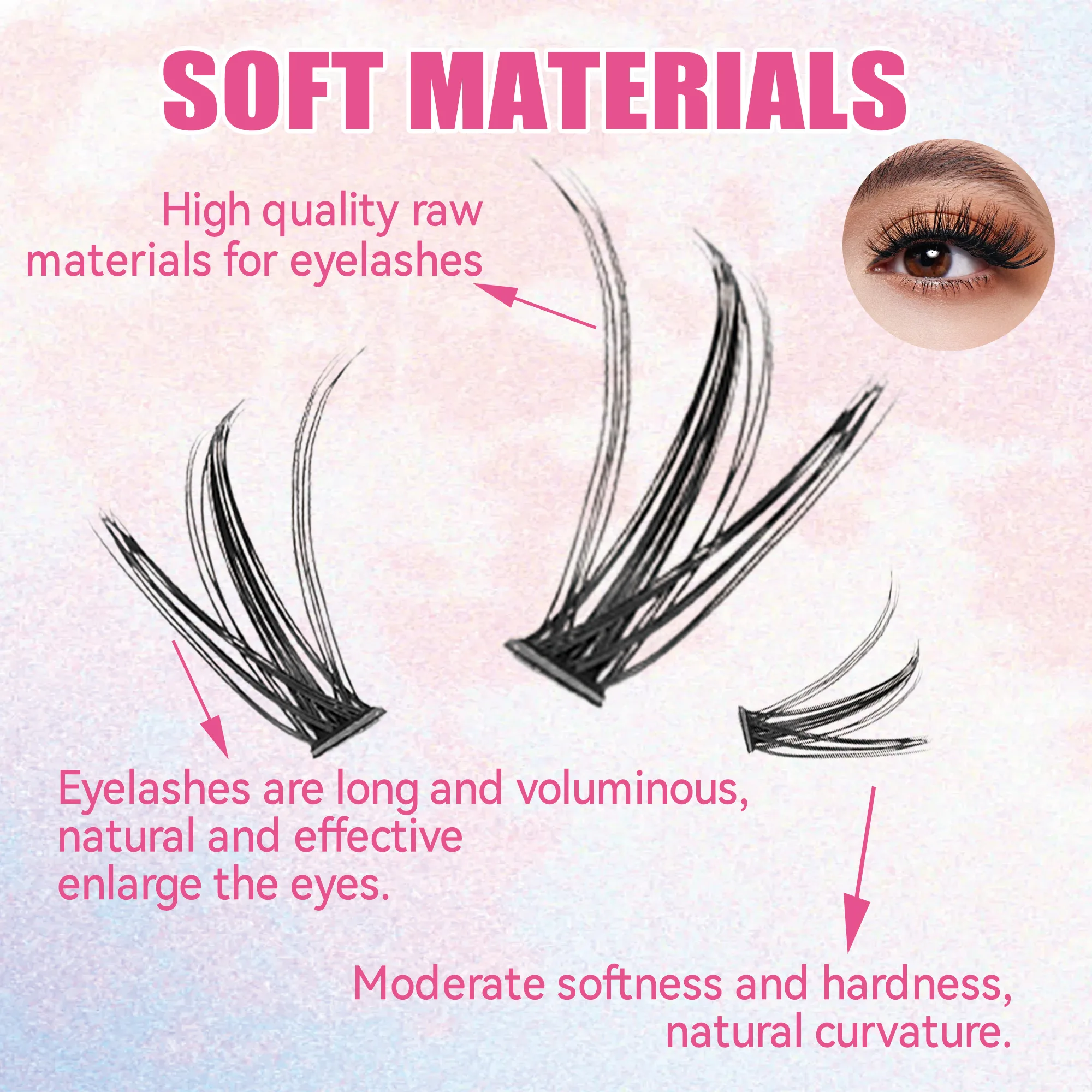 Eyelashes 200 PCS Clusters Las - Eyelash Extension London ulasan dan harga
