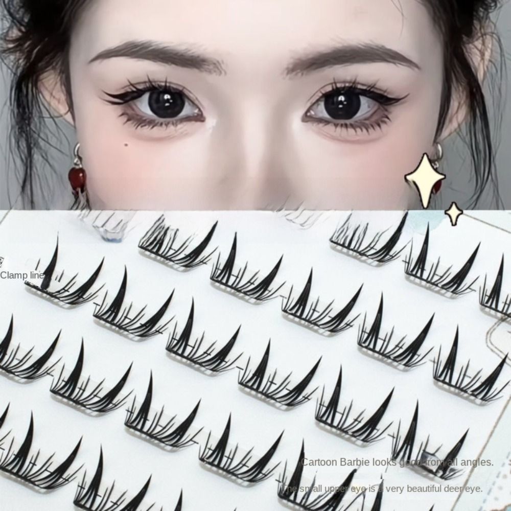 Fashion Fluffy No-Glue False E - Eyelash Extension For Men ulasan dan harga