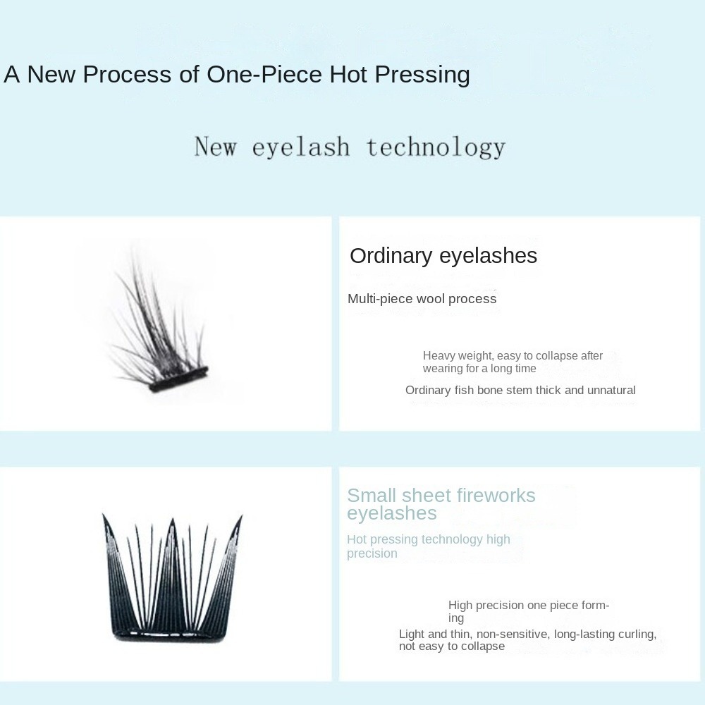 Fashion Fluffy No-Glue False E - Eyelash Extension For Men ulasan dan harga